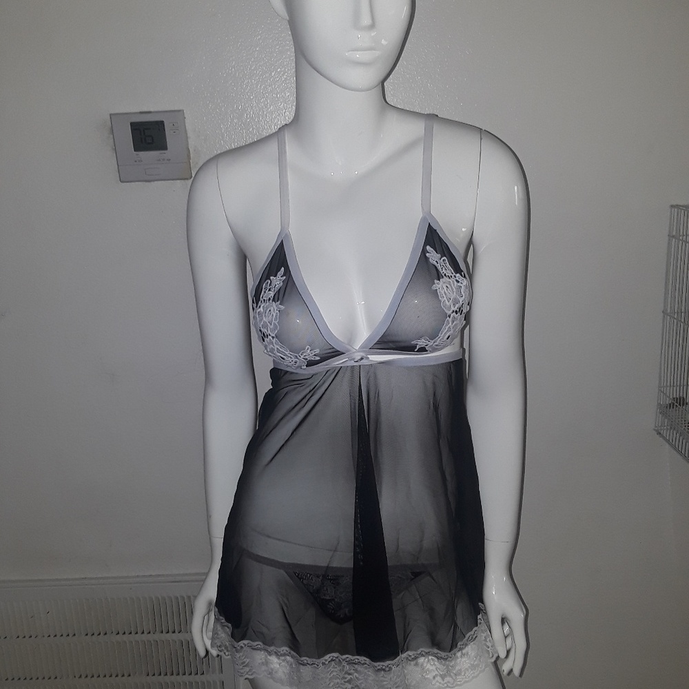 Avidlove women V neck lace babydool mash chemise